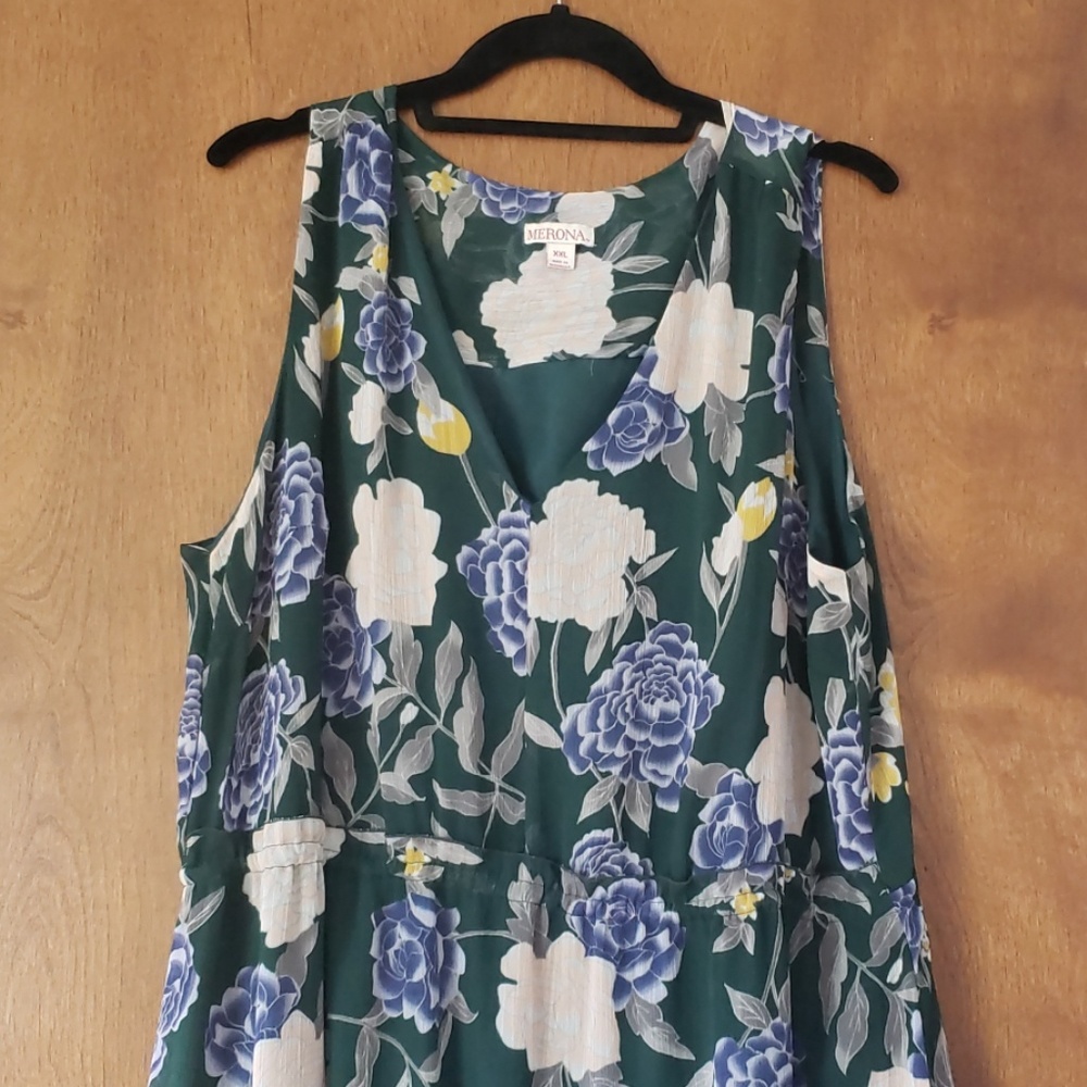 Merona / Target xxl floral green maxi
